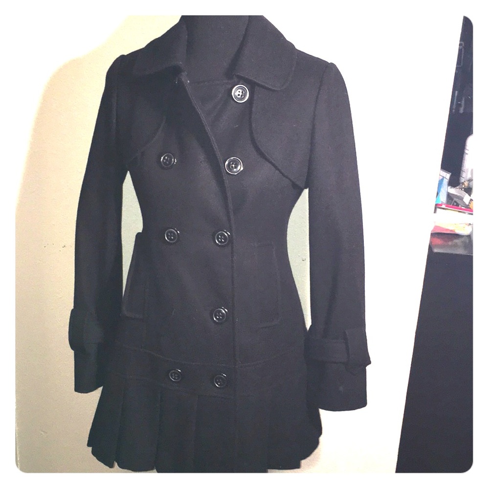 Guess Long black wool coat